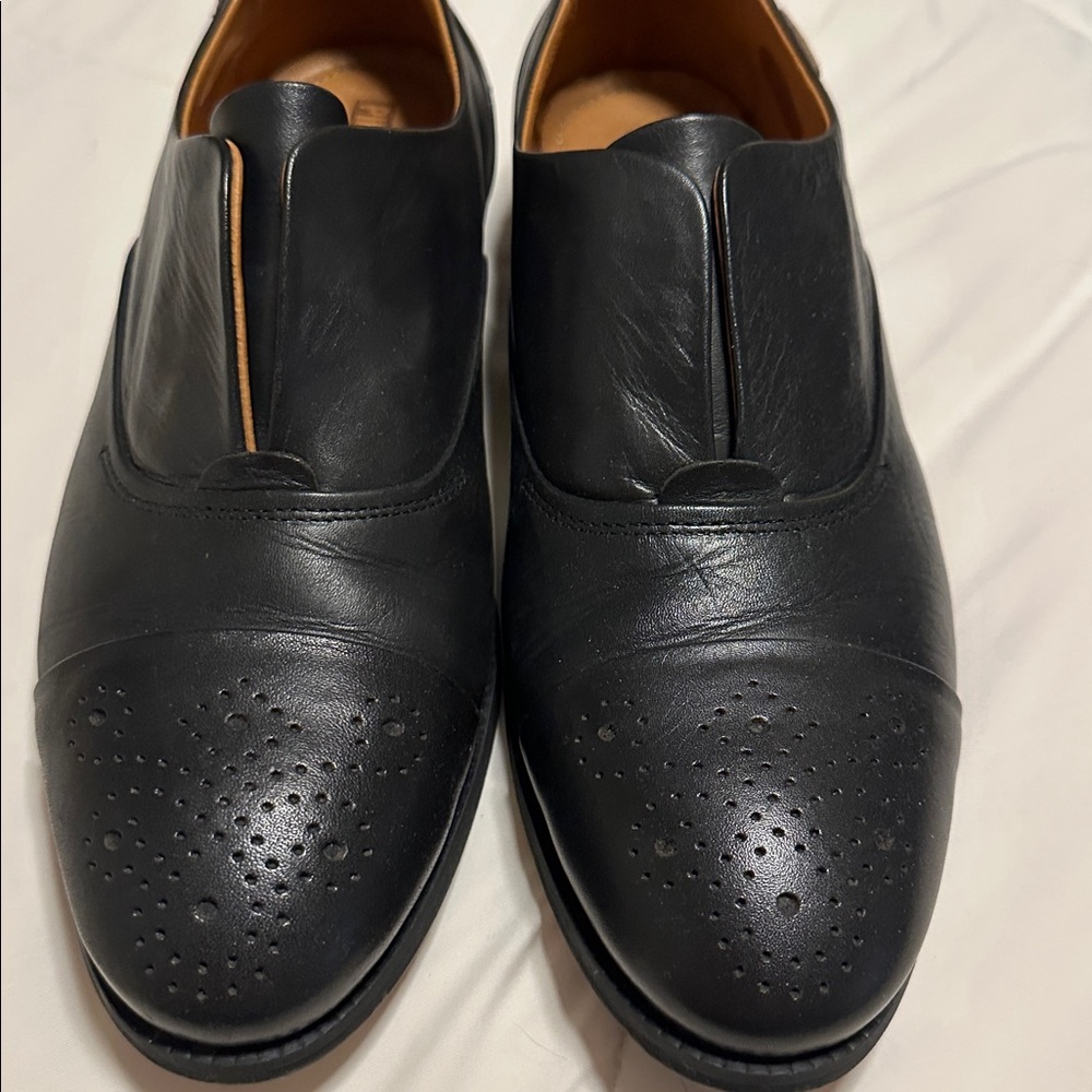 Pikolinos Pyrgos Laceless Oxford Women's Black LeatherSlip-On Shoes